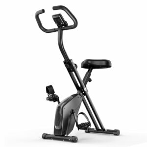 Cyclette pieghevole con resistenza regolabile e sensore cardiaco