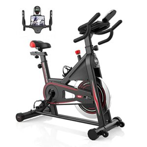Bici da indoor cycling DMASUN: comoda seduta, manubrio multi-prese e volano pesante.
