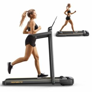 Tapis Roulant Pieghevole, Velocità Regolabile, 2 LCD, Salvaspazio, Telecomando, Modalità Camminare e Correre