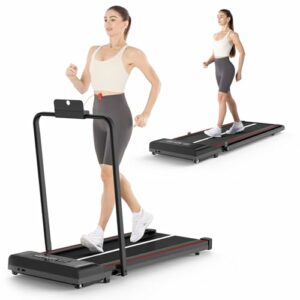 Tapis roulant pieghevole con schermo LCD e lettore musicale Bluetooth