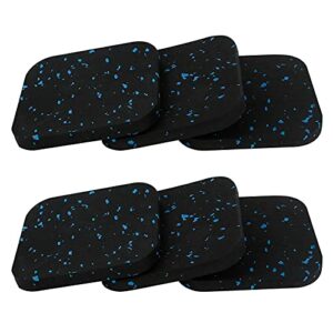 Tappetino antiscivolo per tapis roulant e lavatrici - Set da 6, 10x10x0.9cm, Nero