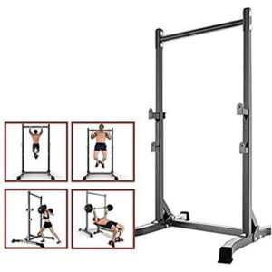 Attrezzatura per body building: torre di potenza e rack per trazioni robusto.