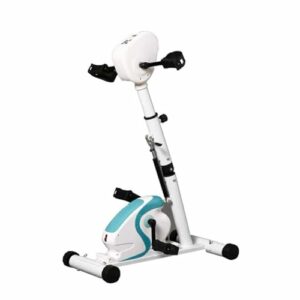 Cyclette elettrica per riabilitare in casa: pedaliera con display LCD per anziani e disabili