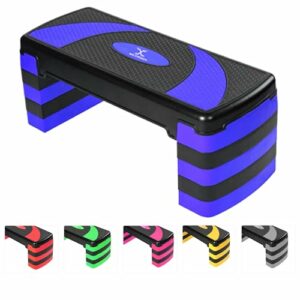 Stepper fitness Max Strength: 5 livelli regolabili, piattaforma antiscivolo per allenamento aerobico, resistenza, cardio yoga