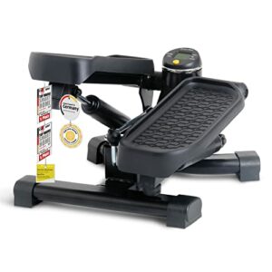 Mini stepper 2 in 1 con tecnologia brevettata: stepper oscillante e su e giù, fino a 100 kg, cilindro idraulico resistente