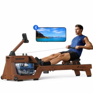 MERACH Vogatore Professionale per Casa ad Acqua, Legno Massello, Monitor Bluetooth e Sedia Ergonomica
