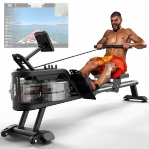 Vogatore ad Acqua PASYOU con Supporto per Ipad e Guida in Alluminio, Magnetico 6 Livelli, Fitness Casa