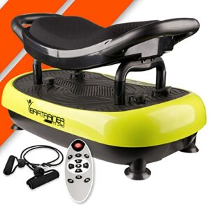 Bonplus BP | Piattaforma vibrante con sedile | Fitness per dimagrire e tonificare | Potenza 3000 | Core Training | Incluse fasce tenditrici