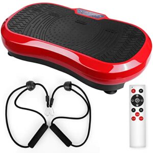 Pedana Vibrante: Allenamento Completo, Motore Ultra Silenzioso, 120 Livelli + 3 Programmi, Telecomando, Antiscivolo & Fasce di Allenamento