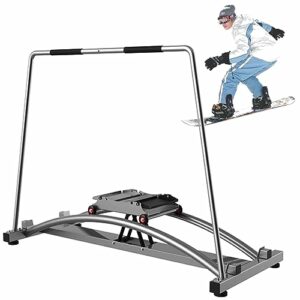 Allenatore sci e pelvi con asta multifunzionale da 120kg, Copertura rinforzata anti-vibrazione.